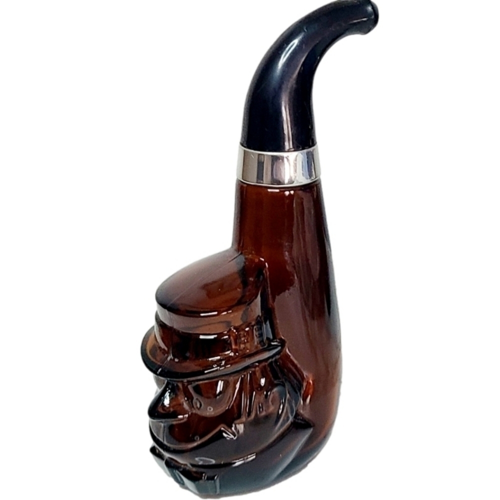 VINTAGE 1967 Avon Pipe Dream Leprechaun Face Leather Aftershave Bottle Decanter